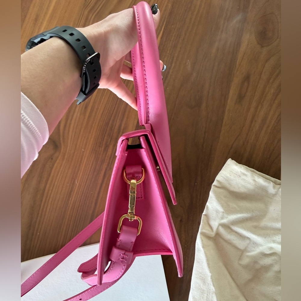 Jacquemus Medium Chiquito Bag with Shoulder Strap, hot pink - Picture 5 of 9